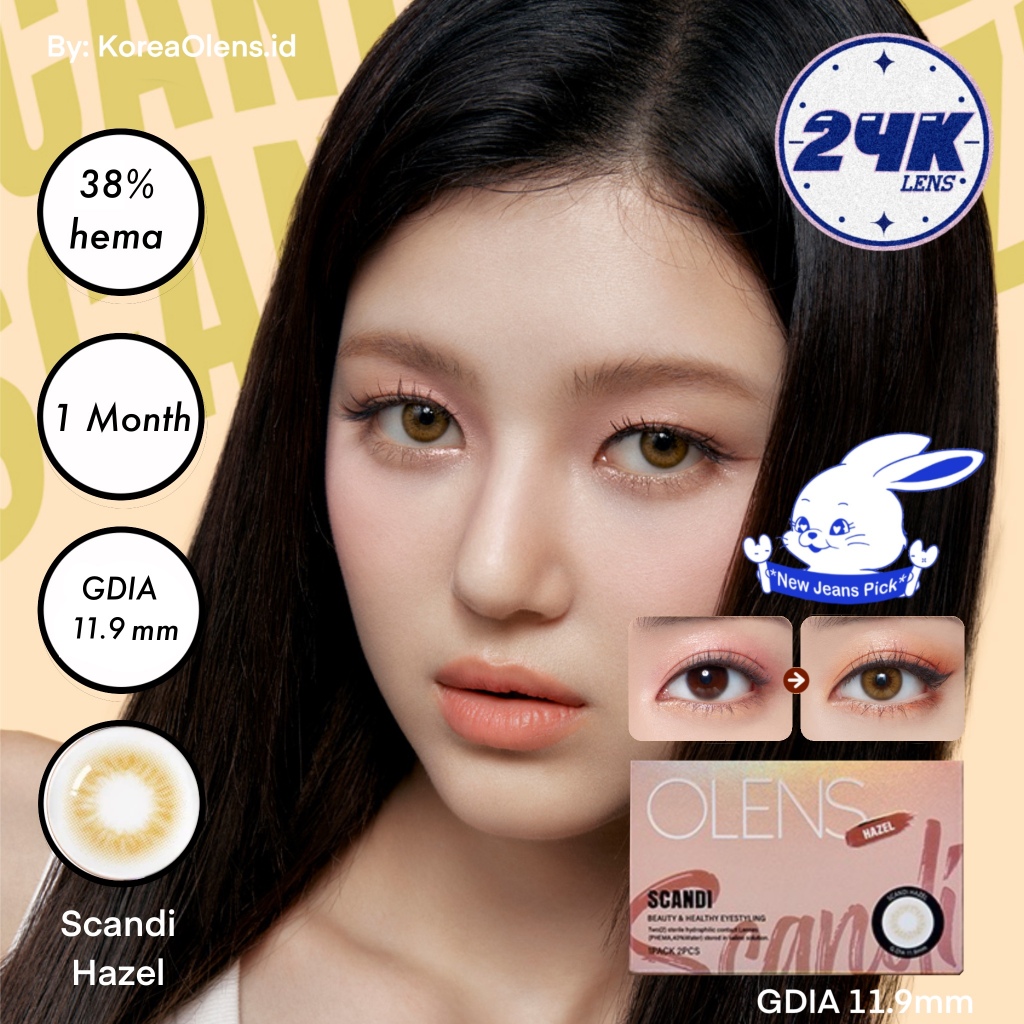 SOFTLENS OLENS ORI KOREA SCANDI HAZEL (COKLAT) 1 MONTH/BULANAN