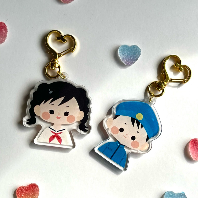 Umi and Shun Couple Keychain Gantungan Kunci Ghibli From up on Poppy Hill by Dagangan Jeruk