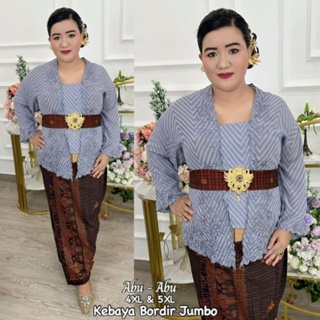 Kebaya Bali Sifon Diamond Bordir Jumbo / kebaya jumbo / kebaya big size