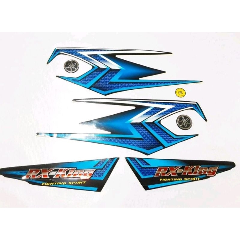 Stiker Tangki / Les Tangki Rx king 2004 + Emblem Komplit
