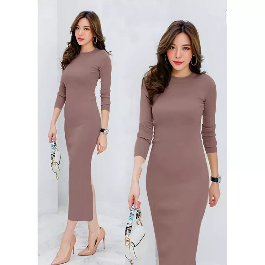 Dress Wanita Dewasa Rajut Tebal / Dress Lexy Rajut Premum / Dress Lengan Panjang
