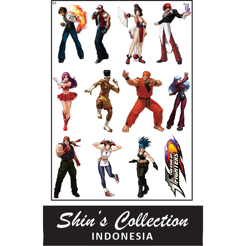 

Sticker stiker murah antiair transparan King Of Figthers 1 pc