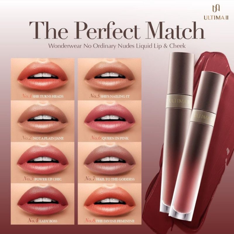 ULTIMA II WONDERWEAR MAKE UP ORIGINAL 35ML | ULTIMA WONDERWEAR NO ORDINARY NUDES LIQUID LIP & CHEEK 