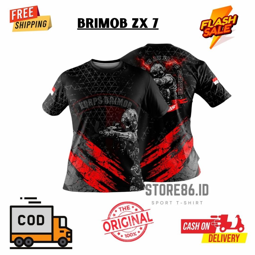 JERSEY BRIMOB ZX 7 FULLPRINT SUBLIME / KAOS BRIMOB DRIFIT / JERSEY BRIMOB / FULL PRINTING