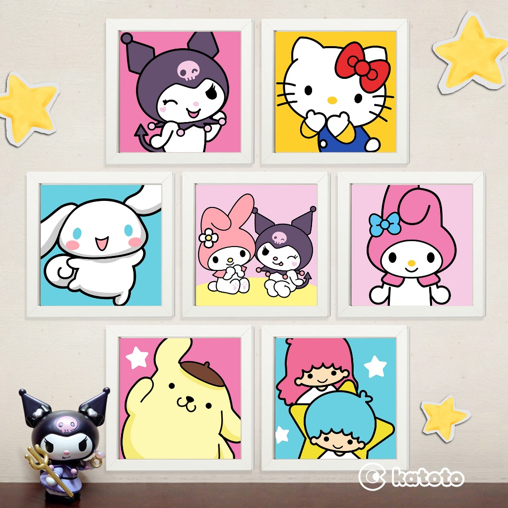

Sanrio Melody Paint By Number Painting By Numbers Kit Canvas 20x20 cm Kuromi Hello Kitty Cinnamoroll