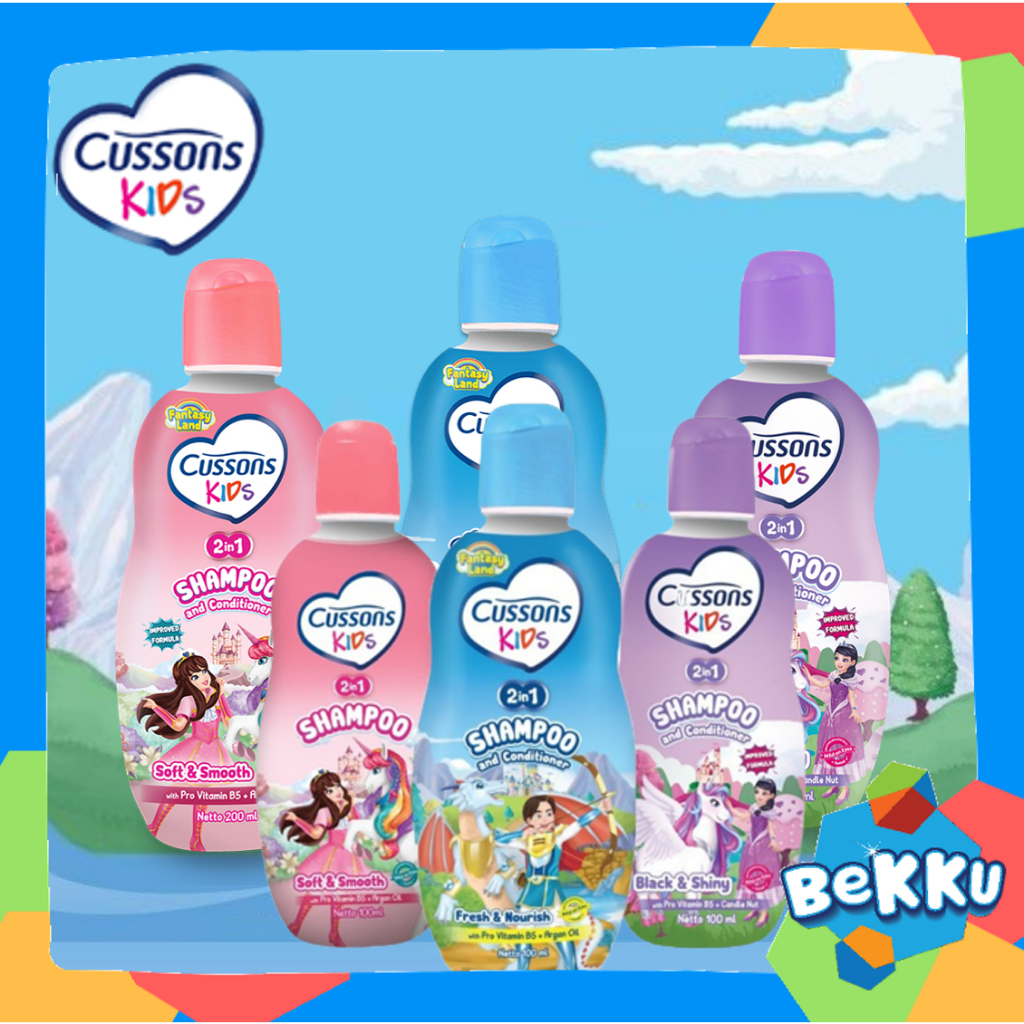 Cussons Kids Shampoo 90ml & 180ml - Sampo Anak - Shampoo & Conditioner Anak - Cusson - Bekku