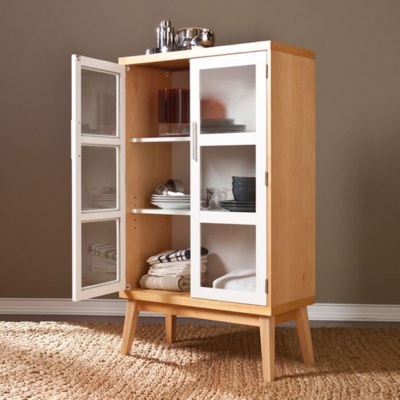 Rak piring kayu 2 pintu | Rak piring minimalis