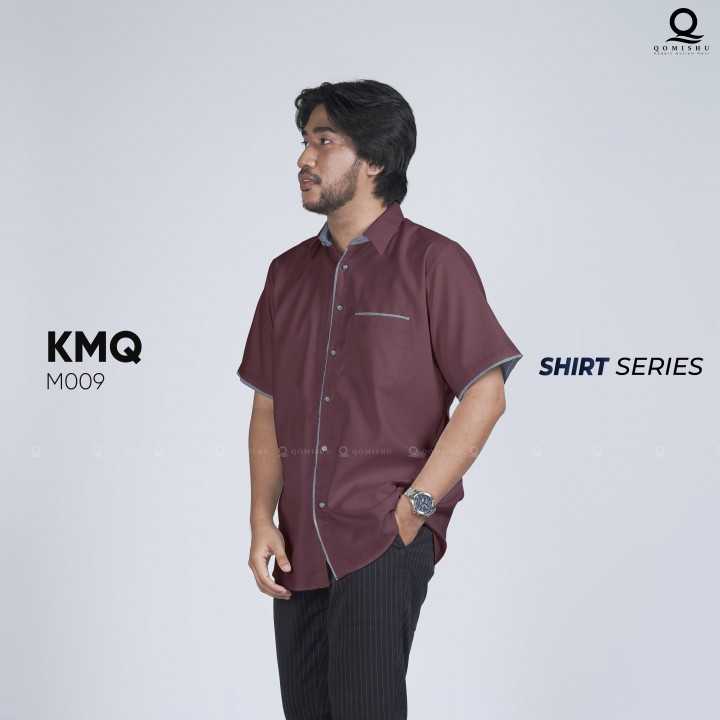 Kemeja Pria Lengan Pendek Big Size Jumbo XXXL XXXXL 3XL 4XL Bahan Adem Katun Oxford Branded Qomishu 