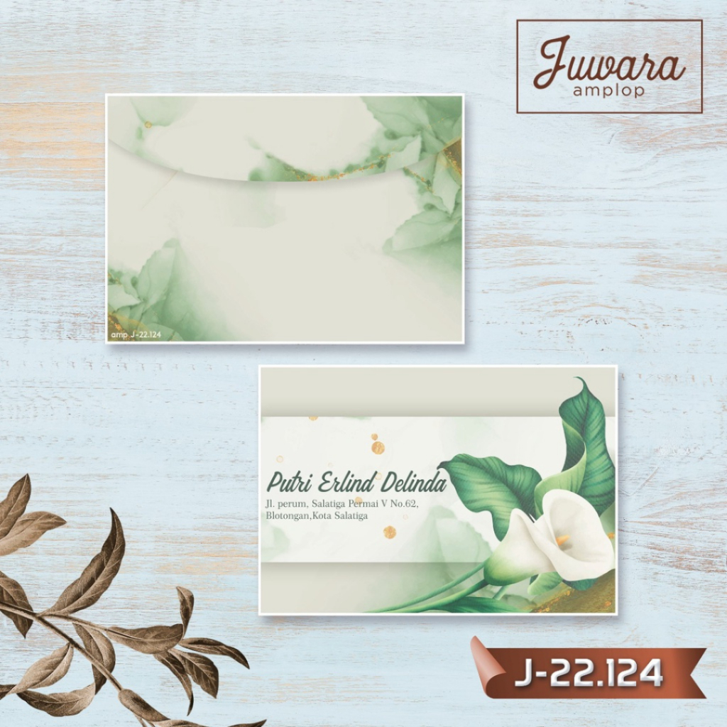 

Amplop Kondangan sudah isi nama per box isi 50 lembar motif Juwara J 124 sehari jadi