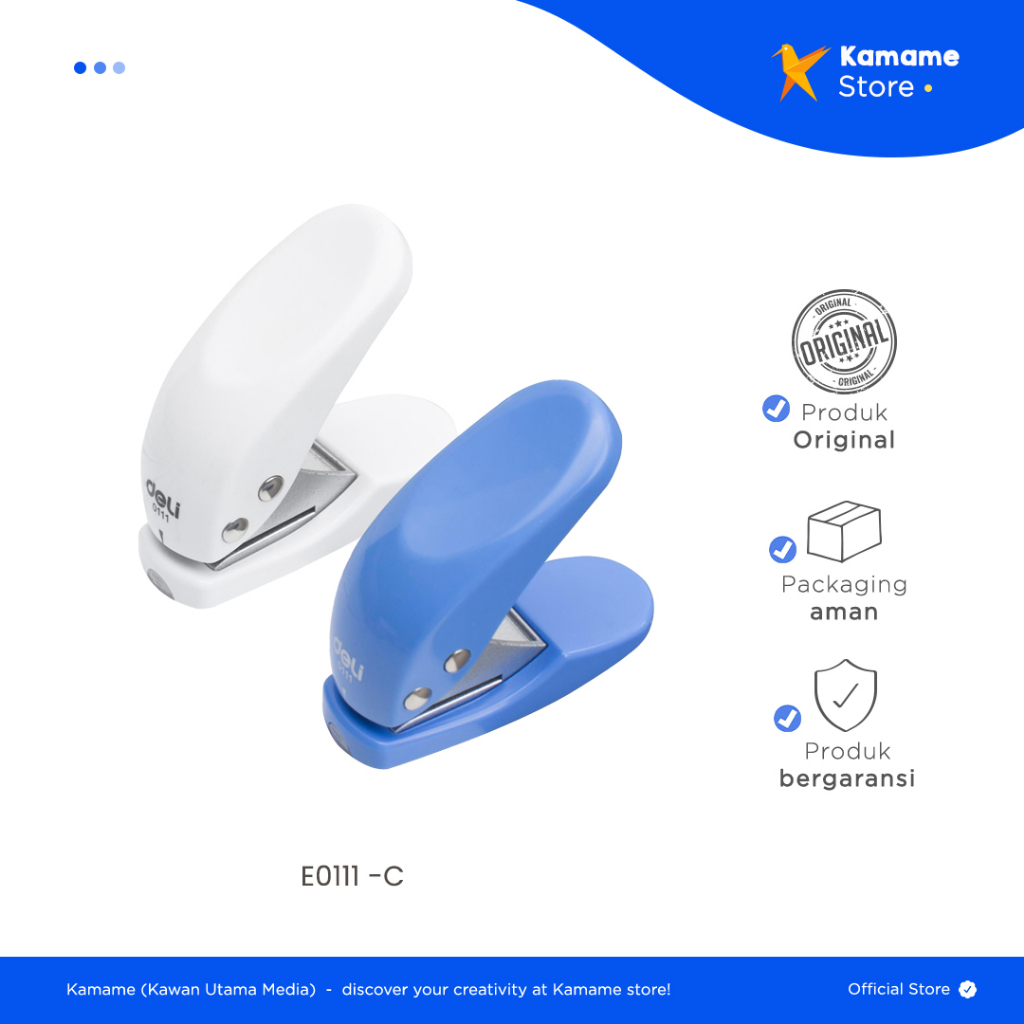 

Deli 1-Hole Punch - Pembolong Kertas 1 Lubang Bolong One Hole Punch 0111 - Kamame