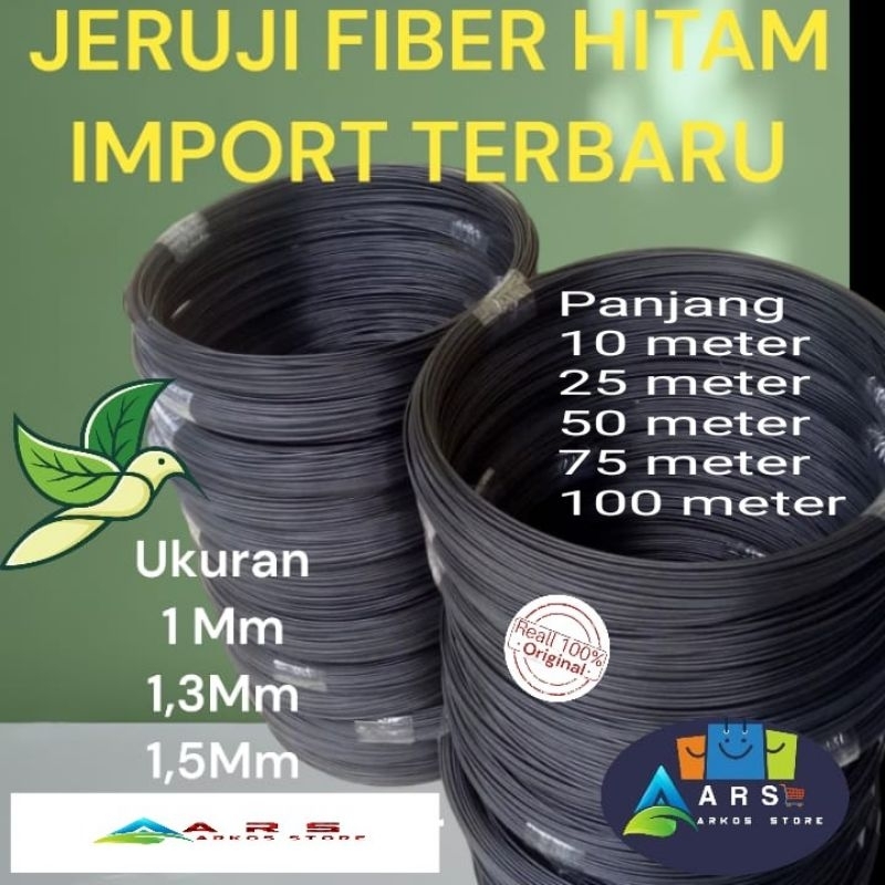 JERUJI FIBER IMFOR TERBARU UKURAN 1MM,1.3MM,1.5MM PANJANG 10 25 50 75 DAN 100 METER PEROLL