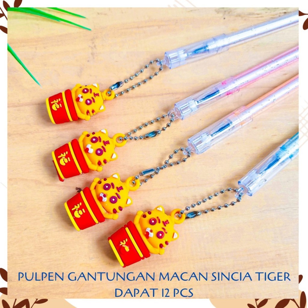 

SELUSIN (12 PCS) PULPEN GANTUNGAN MACAN SINCIA TIGER CHINESE NEW YEAR PEN PENA BOLPEN BOLPOIN LUCU ANAK ALAT TULIS KANTOR SEKOLAH MURAH TERMURAH COD