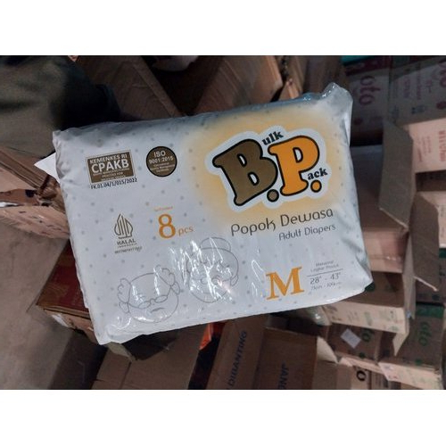 BP Popok Dewasa Model Perekat Ukuran  M isi 8 pcs