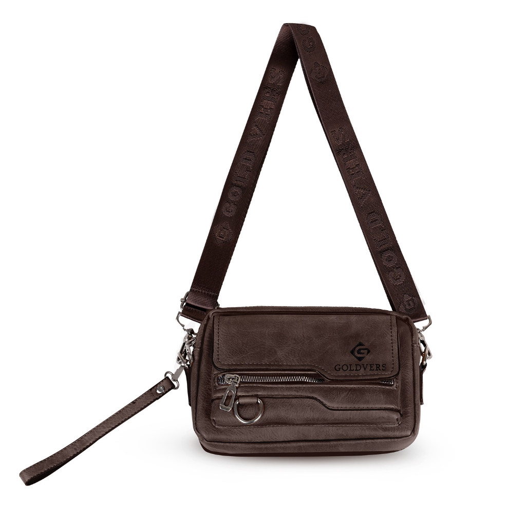 Tas Pouch Pria Wanita Handbag Kulit Tas Selempang Slingbag Kulit Sintetis