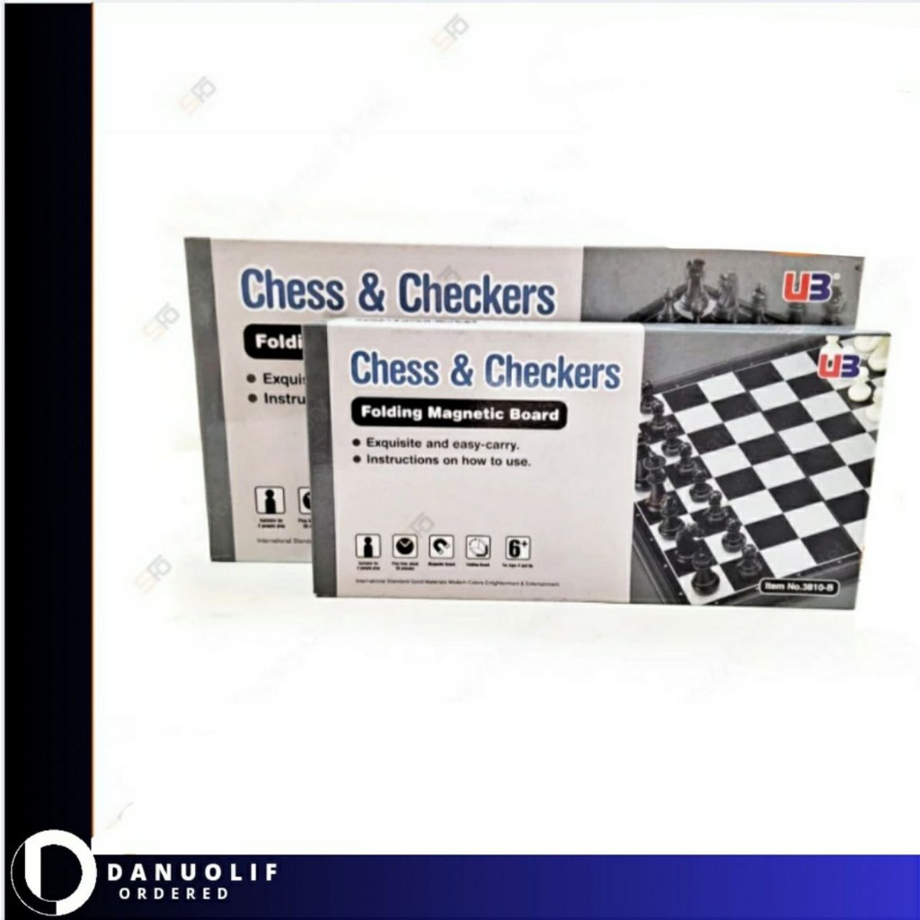 Papan Catur Magnet Lipat - Folding Chess Magnetic Board Game - Besar