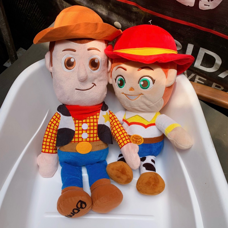 Boneka Toy Story Jessie (48cm) & Woody (60cm) Preloved