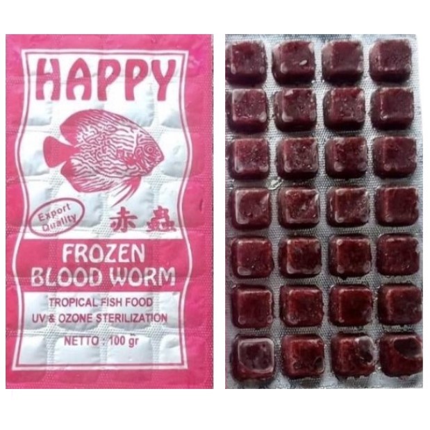 Cacing beku happy / cabek merek happy 100gr