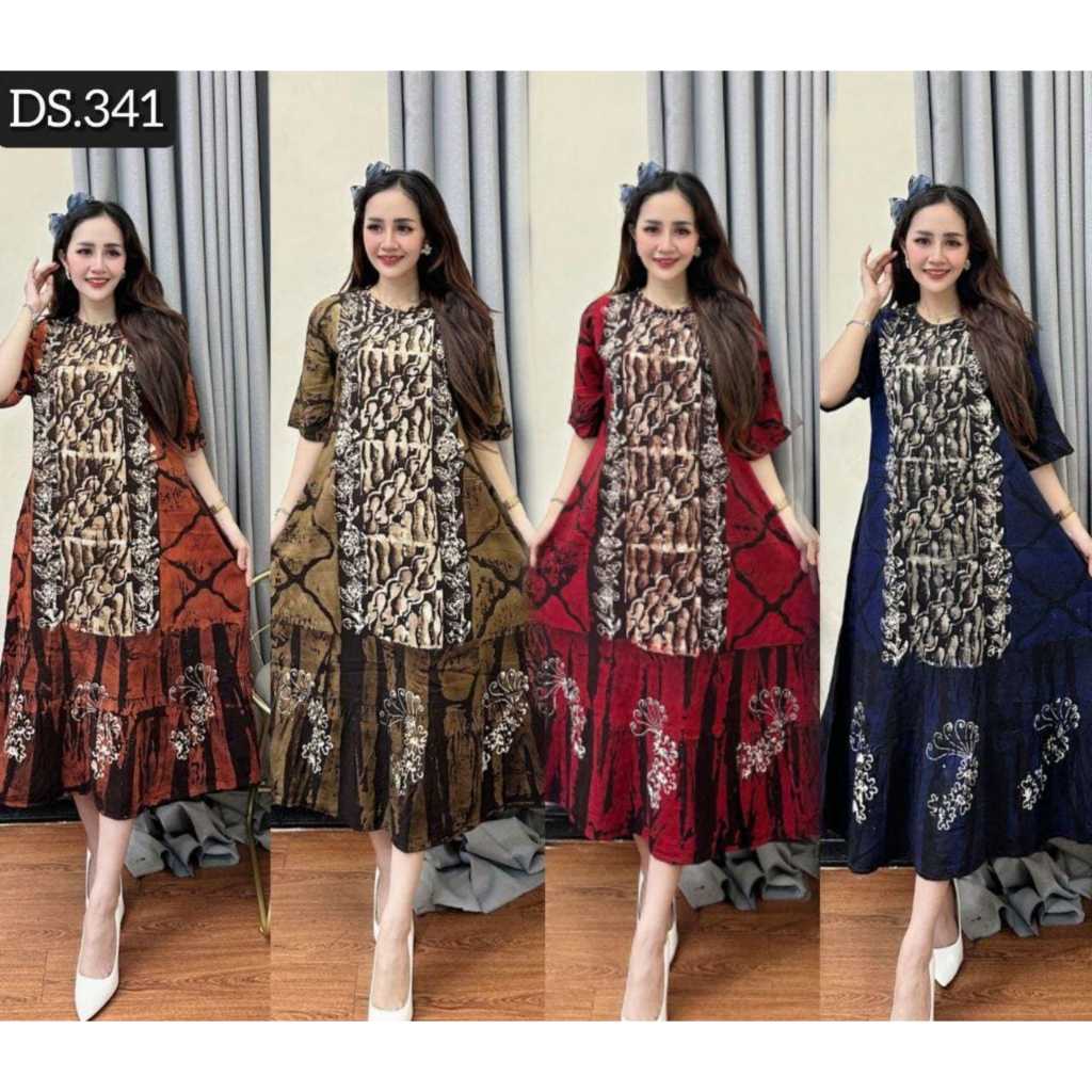 Anugrah Batik - Terbaru Daster Payung - daster twill rayon cap malaman pekalongan - daster bali - da