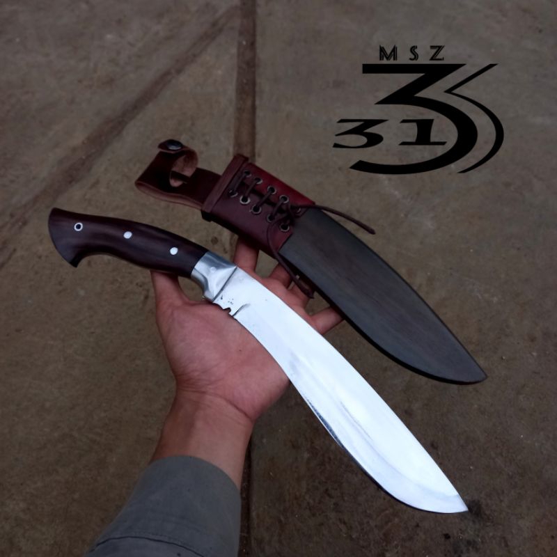 Golok pisau Outdoor kukrii gurkka gagang FULLTANG 313msz.