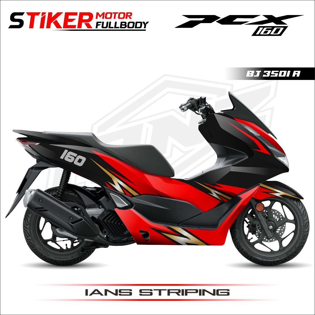 BJ 3501-STKER VARIASI MOTOR PCX DECAL FULL BODY-STIKER LANGSUNG CETAK TERMURAH MOTOR PCX BLOK BODY