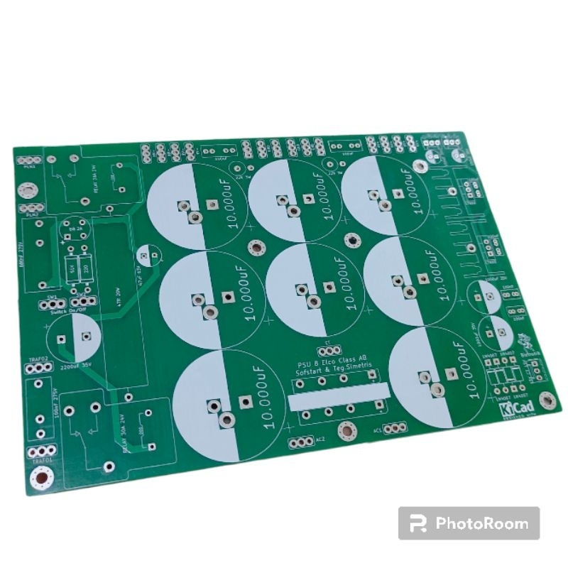 PCB PSU 8 ELCO + SOFTSTART + SIMETRIS CLASS AB DOUBLE LAYER