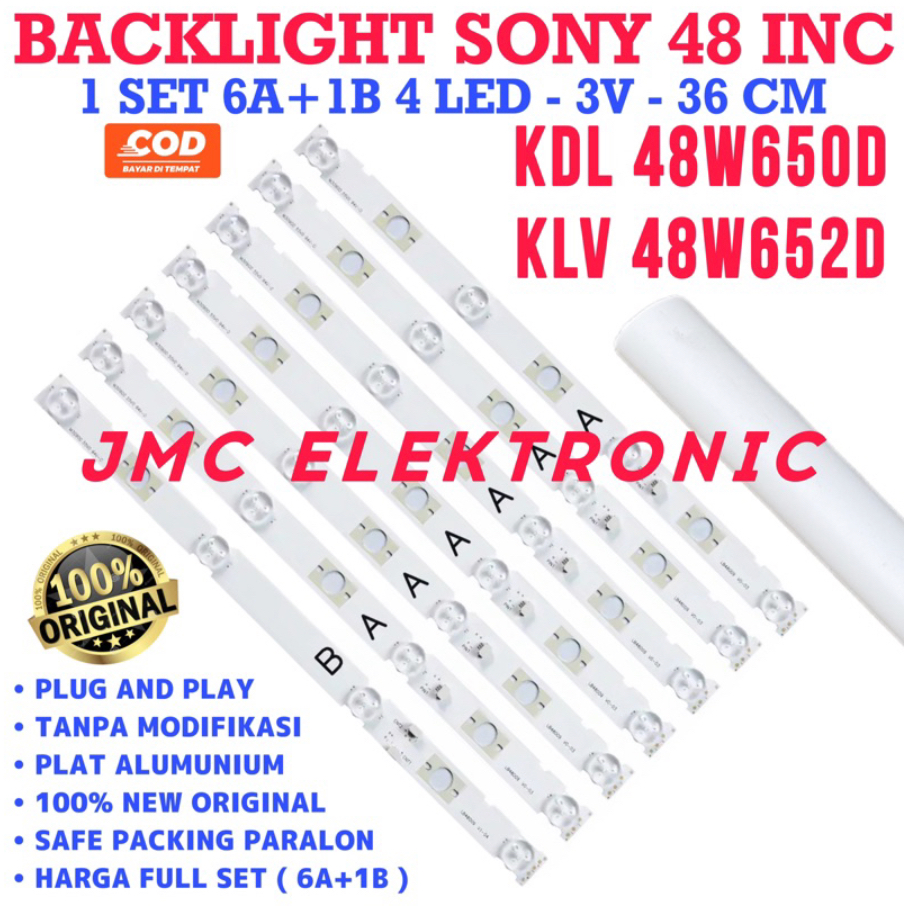 BACKLIGHT TV LED SONY 48 INCH KDL48W650D KLV48W652D 48W650D 48W652D