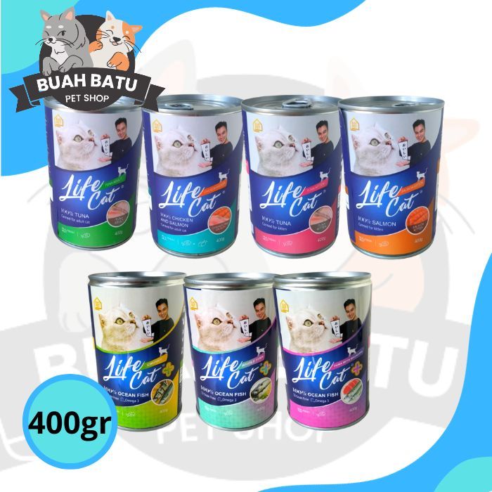 Life Cat Kaleng 400gr All Varian - Makanan Basah Kucing Life cat