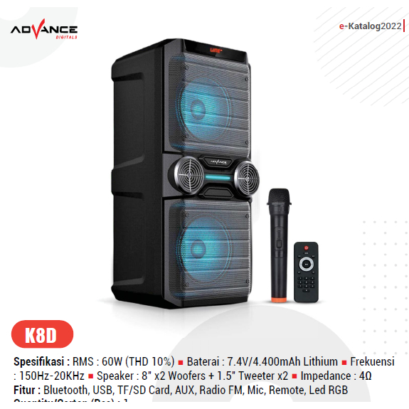 Speaker Bluetooth Advance Speaker Meeting Portable Speaker Portable 8 Inch K8D