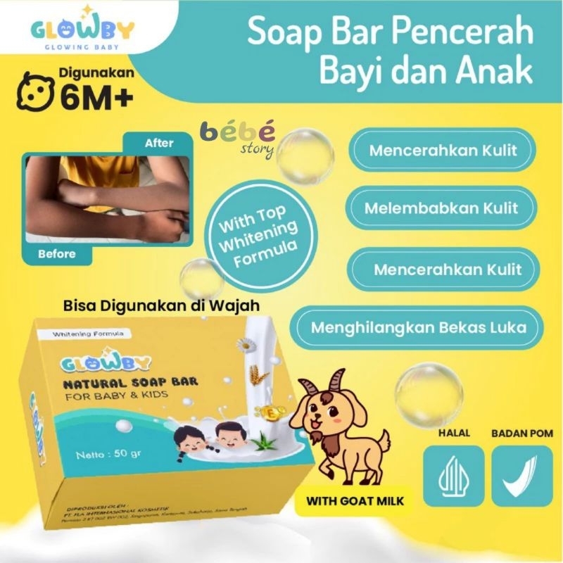GLOWBY SABUN PEMUTIH DAN PENCERAH KULIT BAYI ANAK 50GR