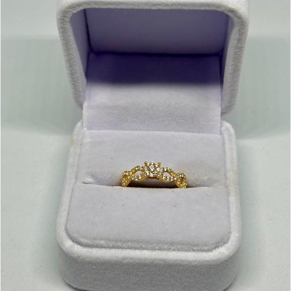 Cincin Emas Kadar 300 Permata Infinity Cincin Pernikahan Ring 14 6k 1,4gram