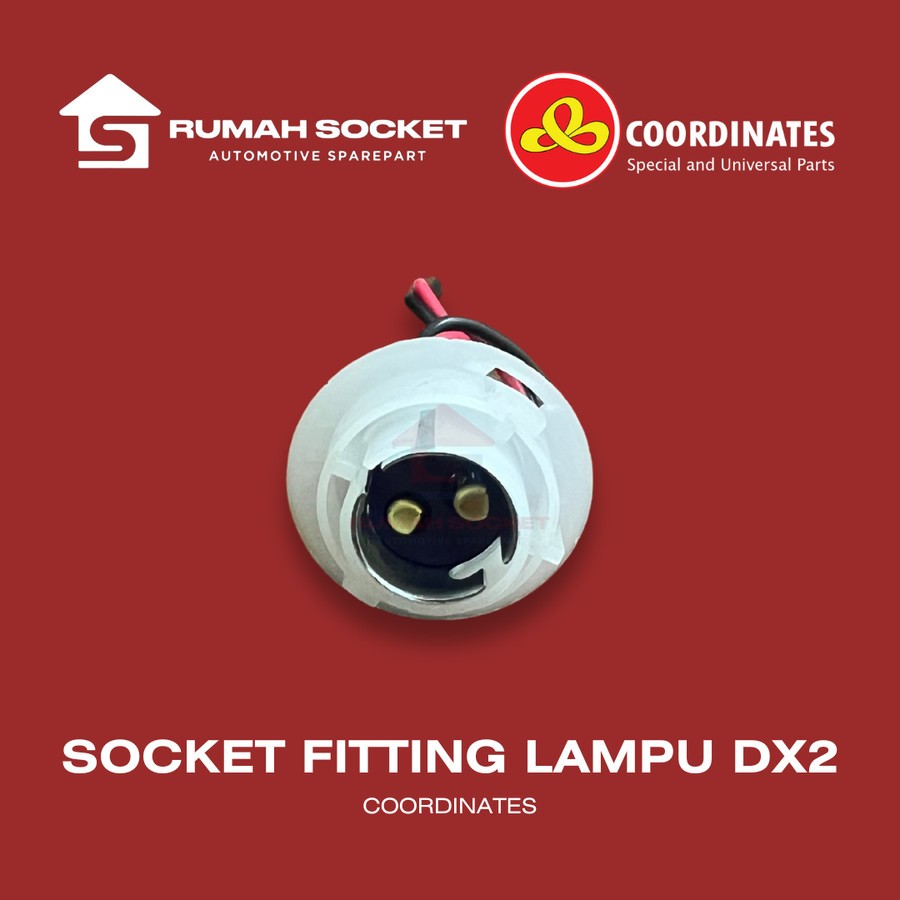 SOCKET / SOKET FITTING LAMPU BOHLAM DX KAKI 2 COORDINATES UNIVERSAL