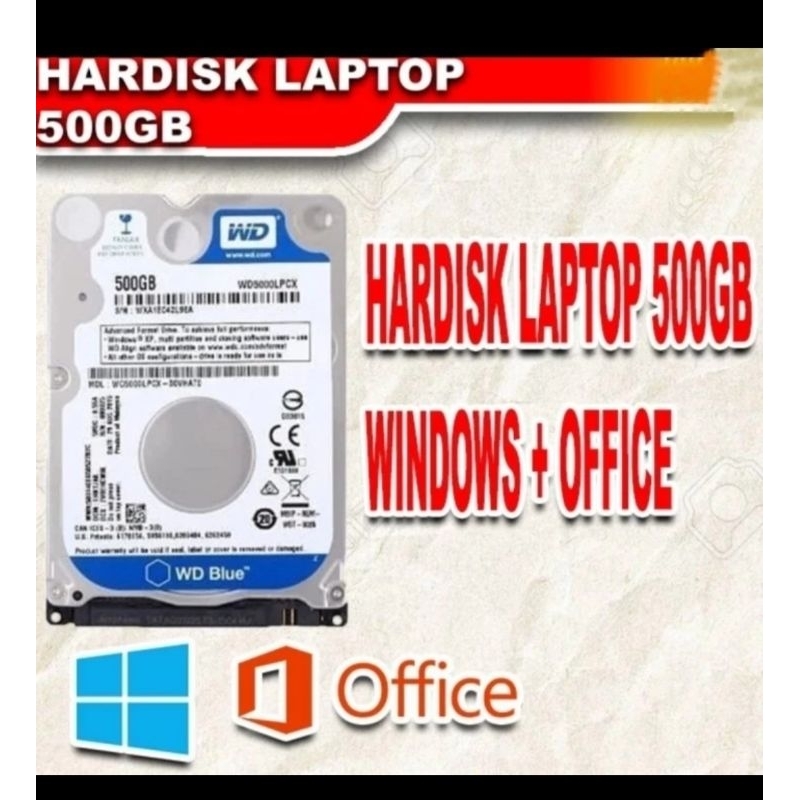 Hardisk laptop 500 GB isi windows 10 pro 64-bit