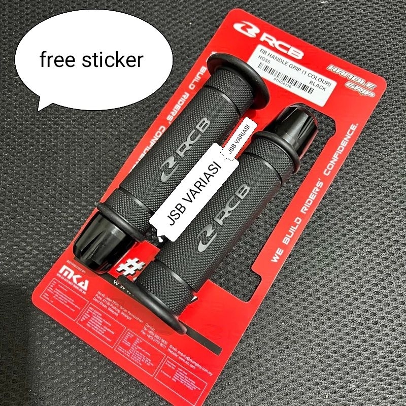 Handgrip Grip Asli RCB HG 55 Original RCB Racing Boy + Jalu Stang Pcx Besar Semua Motor Bisa - JSB V
