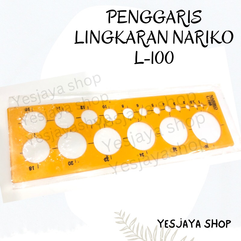 

{1 pc} Penggaris Bulat / Penggaris Lingkaran Nariko L100 / Mistar / Cetakan Lingkaran Nariko L100