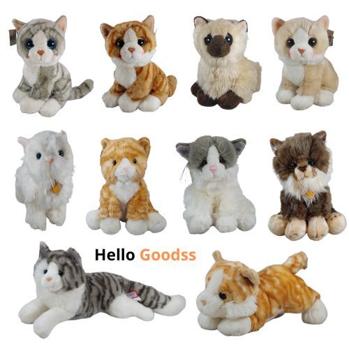 Boneka Binatang Kucing Belang Anggora Persia Red Tabby  Himalaya Cat Cute Soft - Ukuran M ( Cocok Un