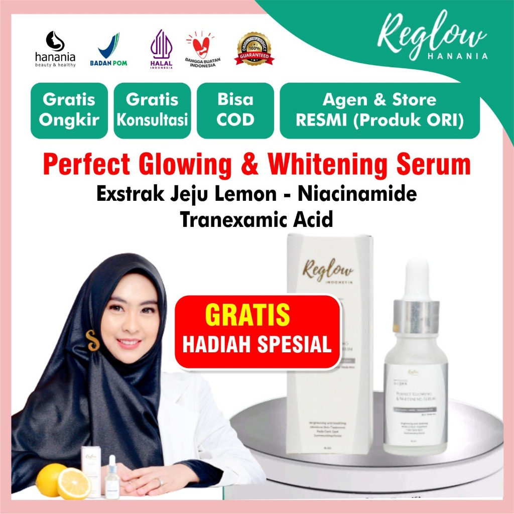 Reglow Serum Wajah Mencerahkan Membuat Glowing Sempurna Bebas Flek Noda Hitam & Penuaaan Dini