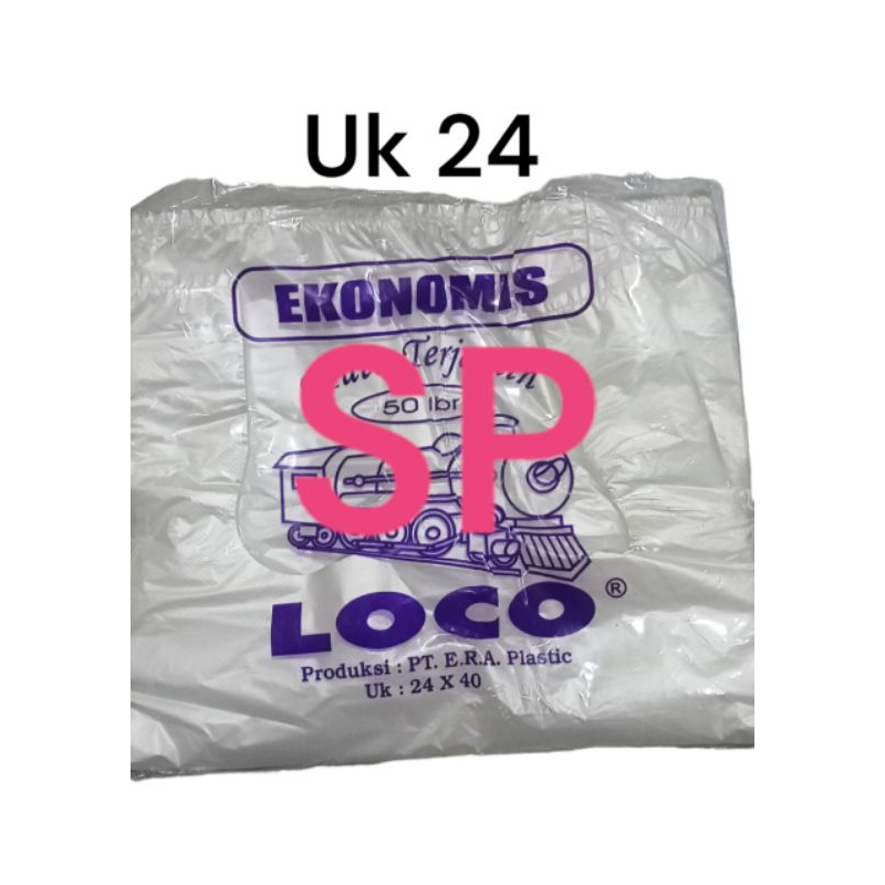 Kantong Plastik LOCO Bening Ekonomis 24