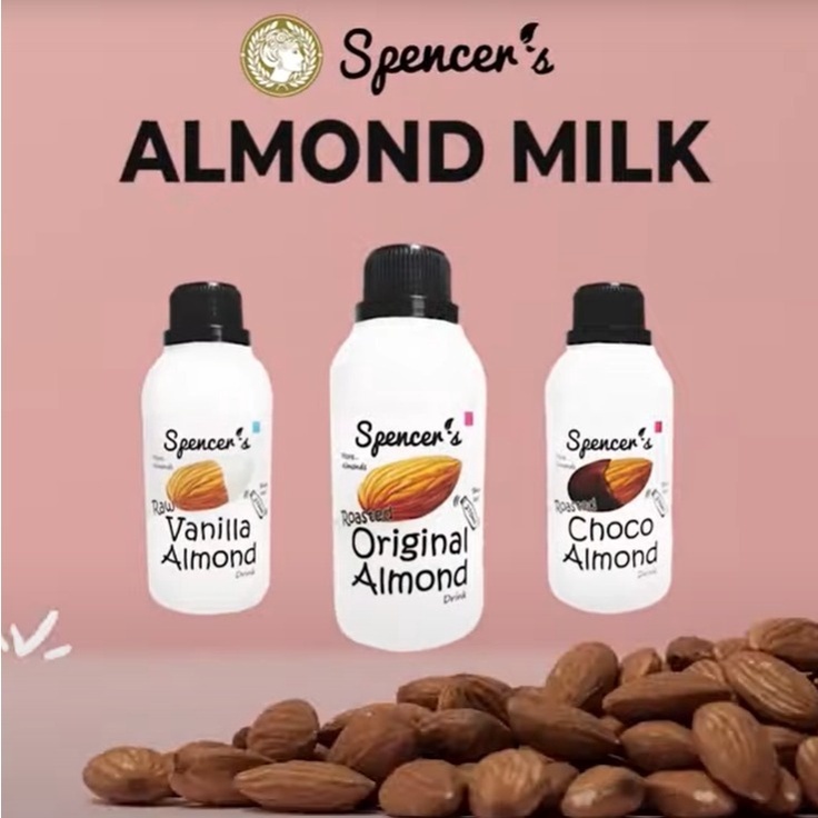 

Spencer's Almond Milk (270ml) - Original Chocolate/Roasted, Raw Vanilla - Spencers Murah Promo - Susu Almond Sehat, Diet, ASI Booster