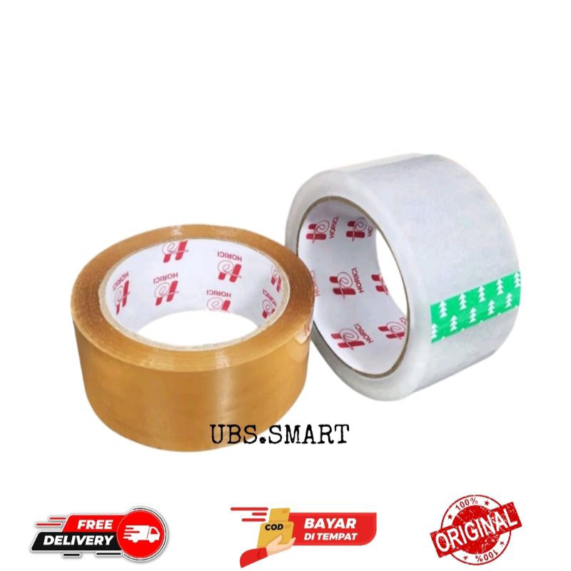 

Lakban Bening 90Yard Isalasi seletip clear tape 45MM x 60Meter full=(141g) Daya Lengket kuat lakban coklat Fragile/putih