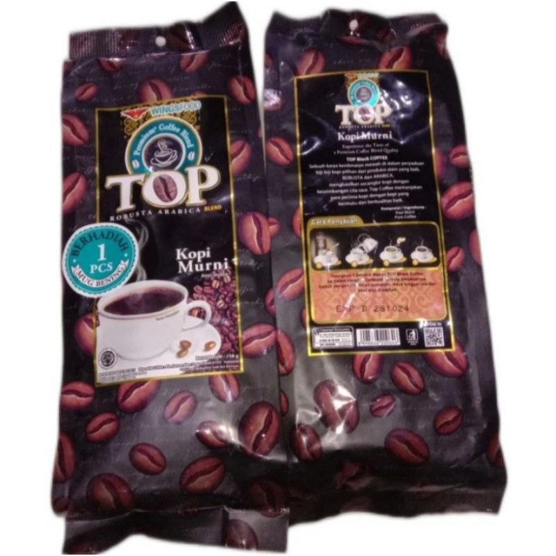 

Top Coffee Kopi Gula 158gr, Top Coffee Gula Aren 198gr, Top Coffee Cappuccino 225gr