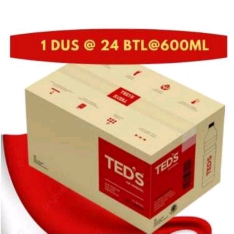 TEDS 600 ML AIR MINERAL 1 DUS ISI 24 BOTOL