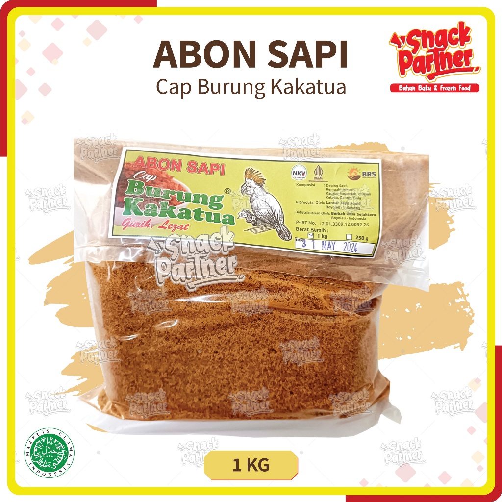 

ABON SAPI Cap BURUNG KAKATUA 1 KG - Label Hijau Khas Boyolali 1KG
