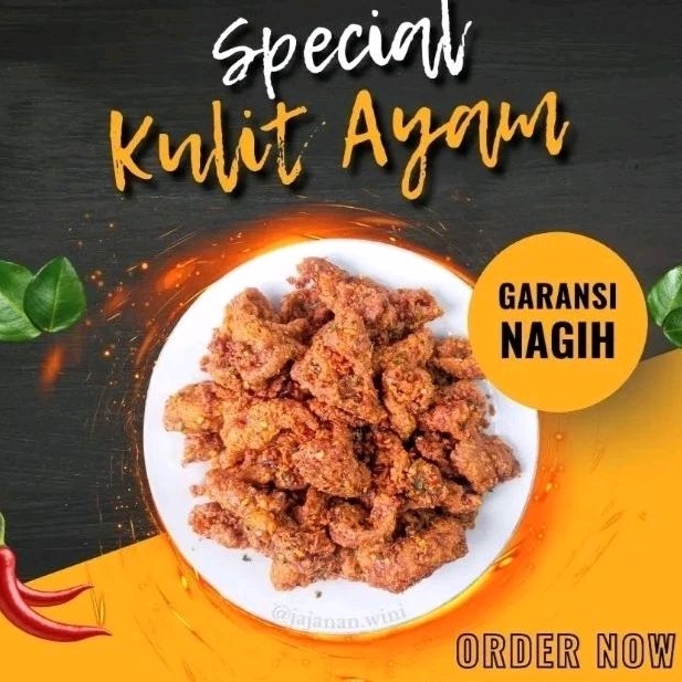 

[COD] KULIT AYAM 250gr 500gr PEDAS CRISPY SUPER NAGIH