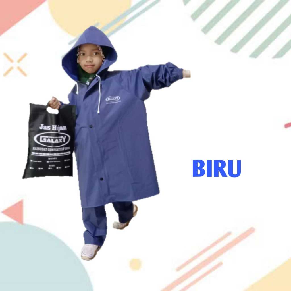 JAS HUJAN RAINCOAT MANTEL Anak anak karakter Hoodie Pria Wanita elastis Anti REMBES by GALAXY