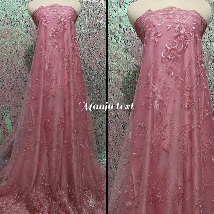 Pusat Belanja  PROMO  Kain  bahan Tile Renda mutiara  cocok untuk dress gaun seragaman dll TERBARU