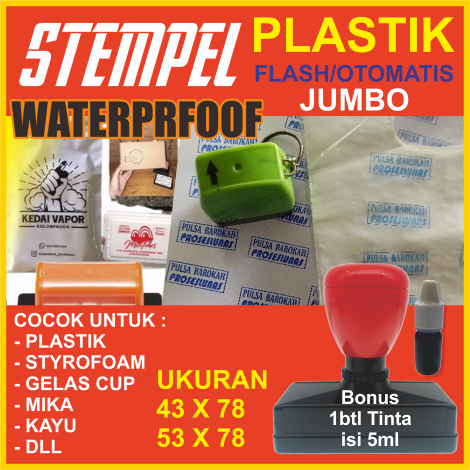 

CETAK STEMPEL FLASH WATERPROFF MEDIA PLASTIK