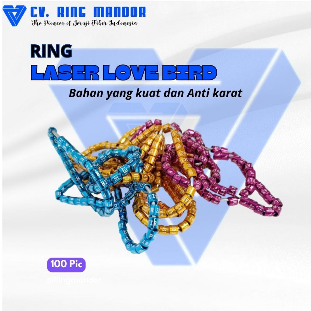 Sample Ring Burung Laser Lovebird Pekutut  per 100 butir
