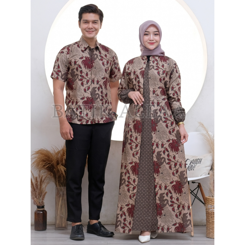 BATIK ALEAA SET KELUARGA GAMIS BATIK HEM LOMPONG