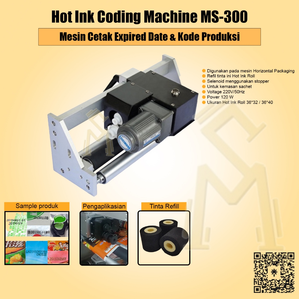 Mesin koding / expired date / exp date / coding machine / ink roll coding machine MS-300