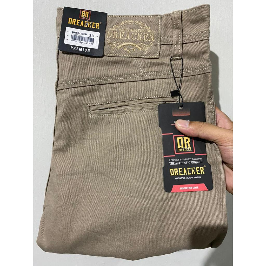 Celana Panjang Pria Chinos Premium Original 100% Bahan Kanvas Kualitas Emba Dreacker Jumbo 27 Sampai